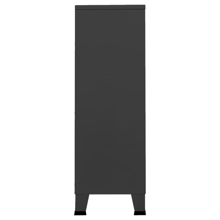 Kledingkast Industrieel 67X35X07 Cm Staal Kleurig Antraciet