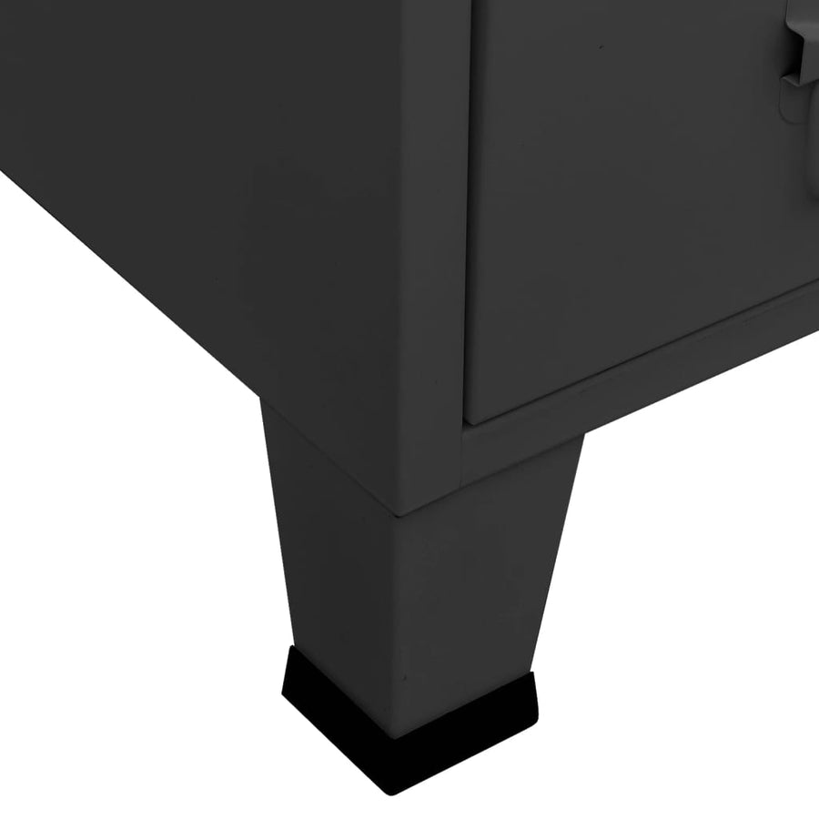Kledingkast Industrieel 67X35X07 Cm Staal Kleurig Antraciet