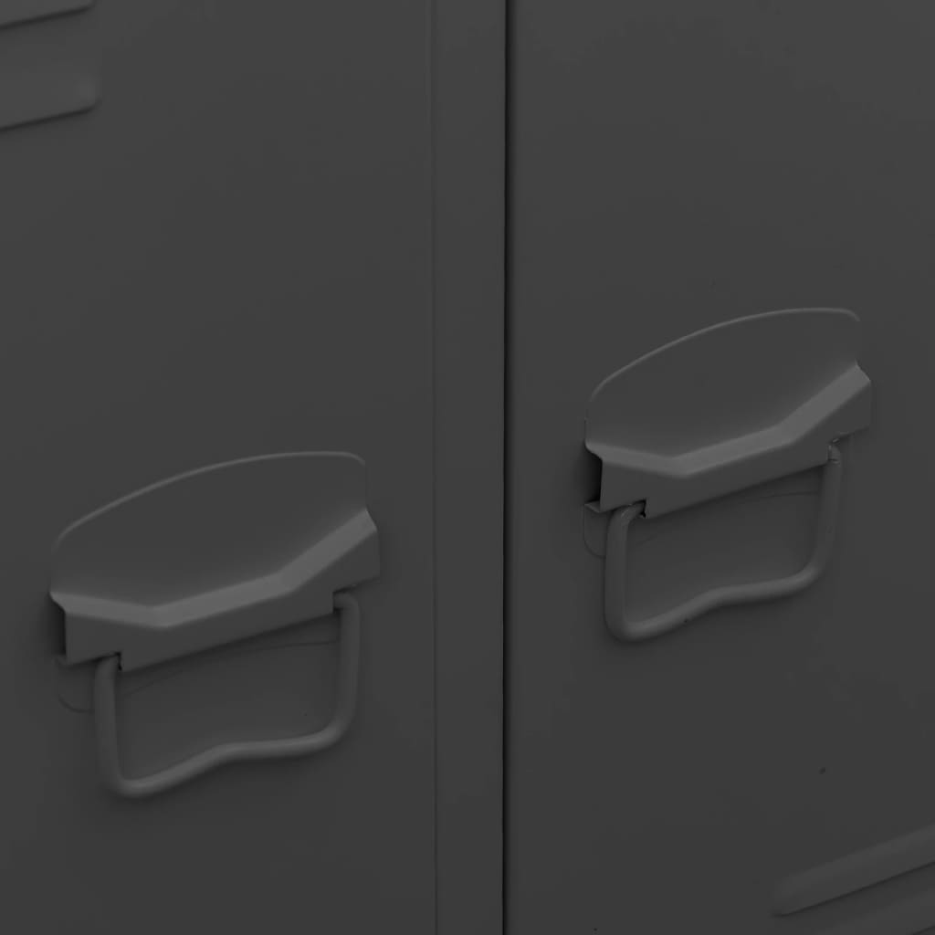 Kledingkast Industrieel 67X35X07 Cm Staal Kleurig Antraciet