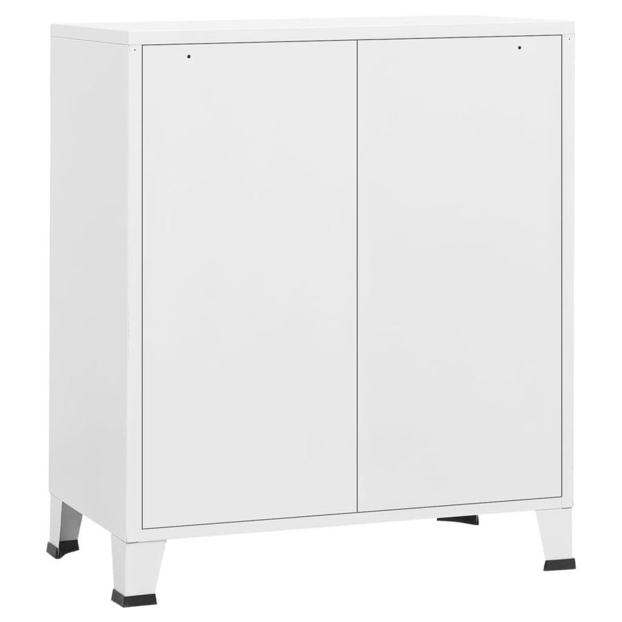 Ladekast Industrieel 78X40X93 Cm Metaal Wit