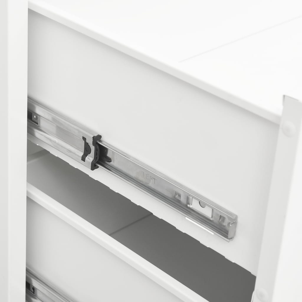 Ladekast Industrieel 78X40X93 Cm Metaal Wit