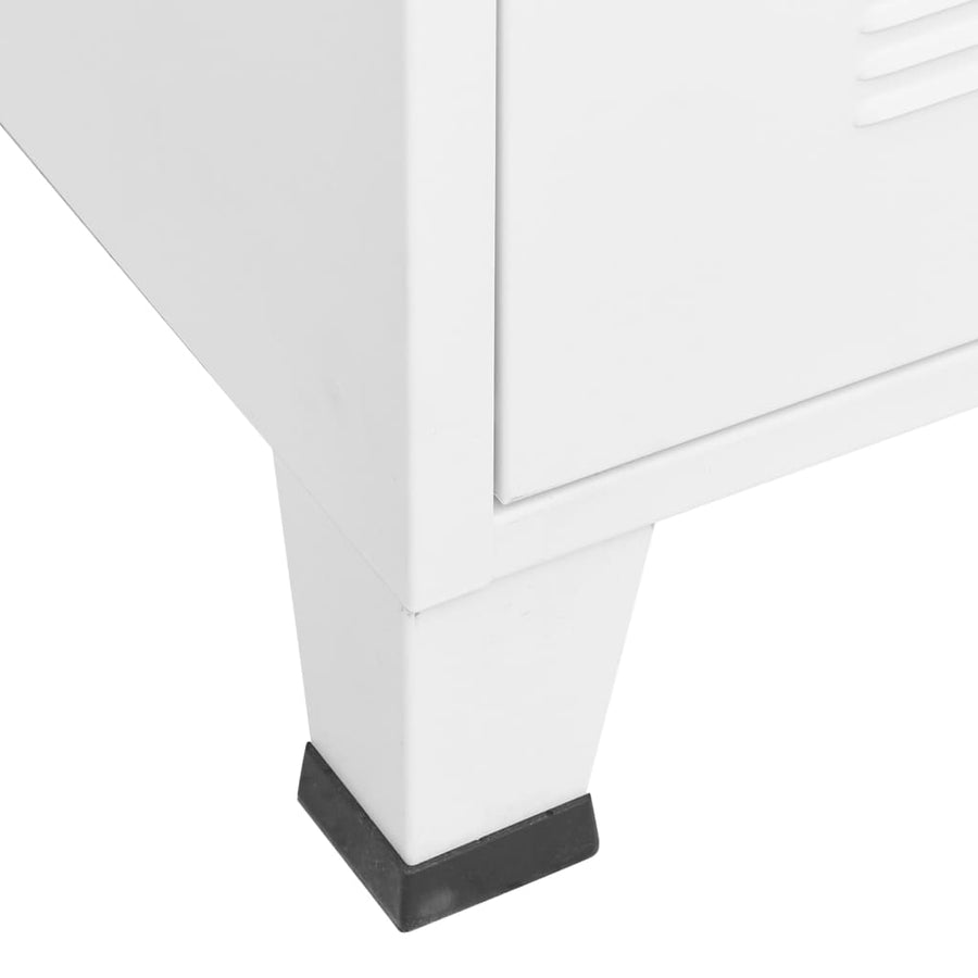 Ladekast Industrieel 78X40X93 Cm Metaal Wit