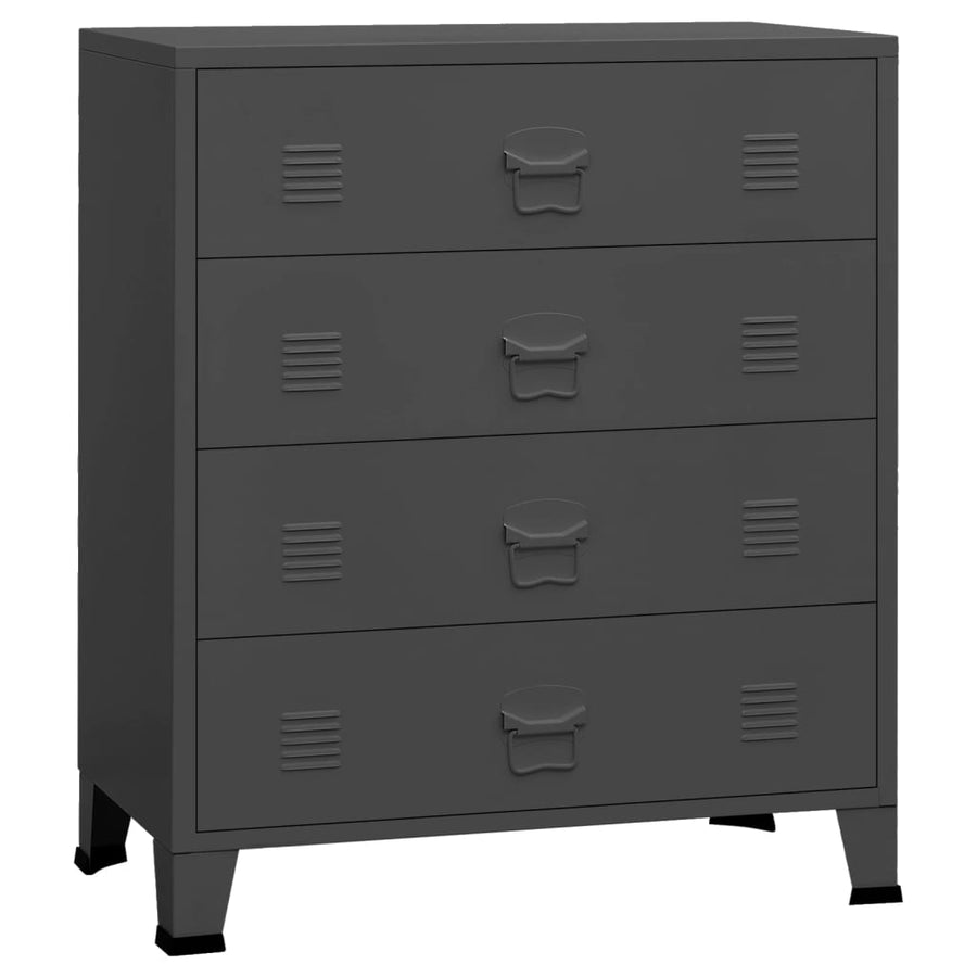 Ladekast Industrieel 78X40X93 Cm Metaal Kleurig Antraciet