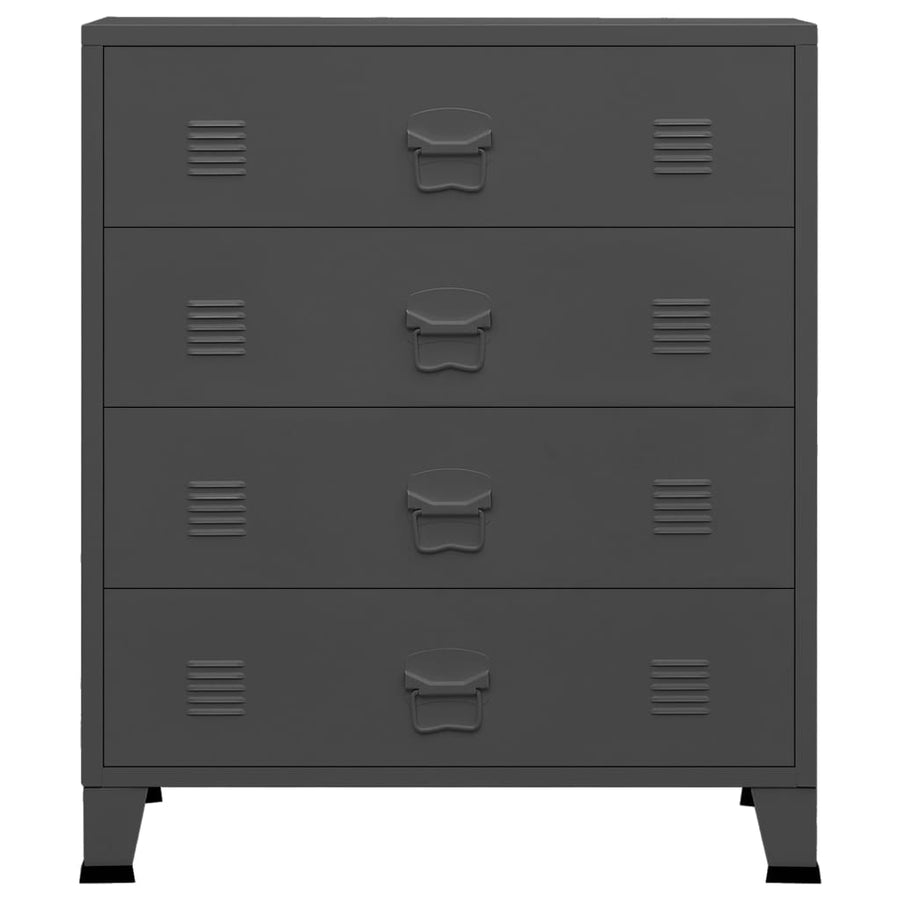 Ladekast Industrieel 78X40X93 Cm Metaal Kleurig Antraciet