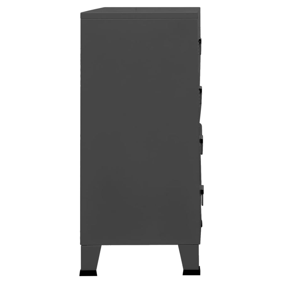 Ladekast Industrieel 78X40X93 Cm Metaal Kleurig Antraciet