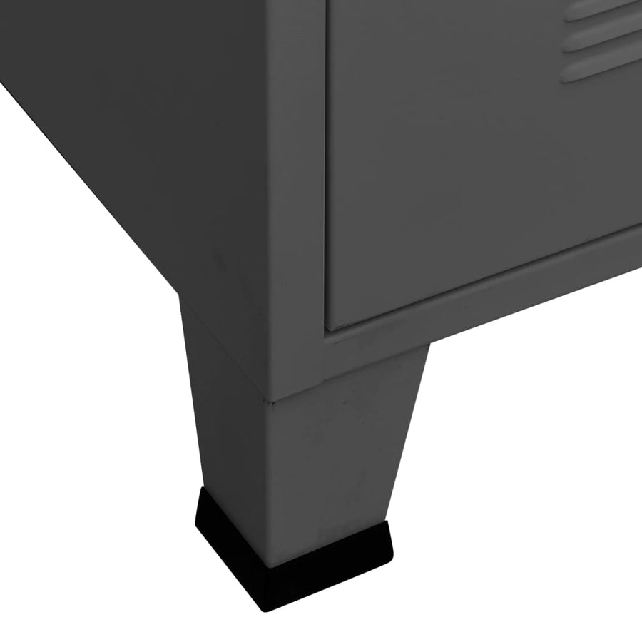 Ladekast Industrieel 78X40X93 Cm Metaal Kleurig Antraciet