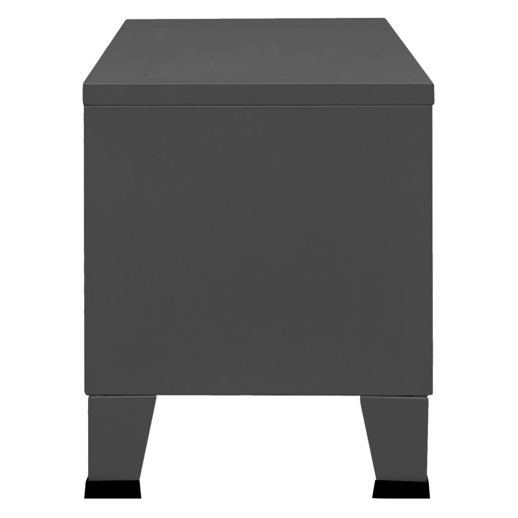 Tv-Meubel Industrieel 05X35X42 Cm Metaal Kleurig Antraciet