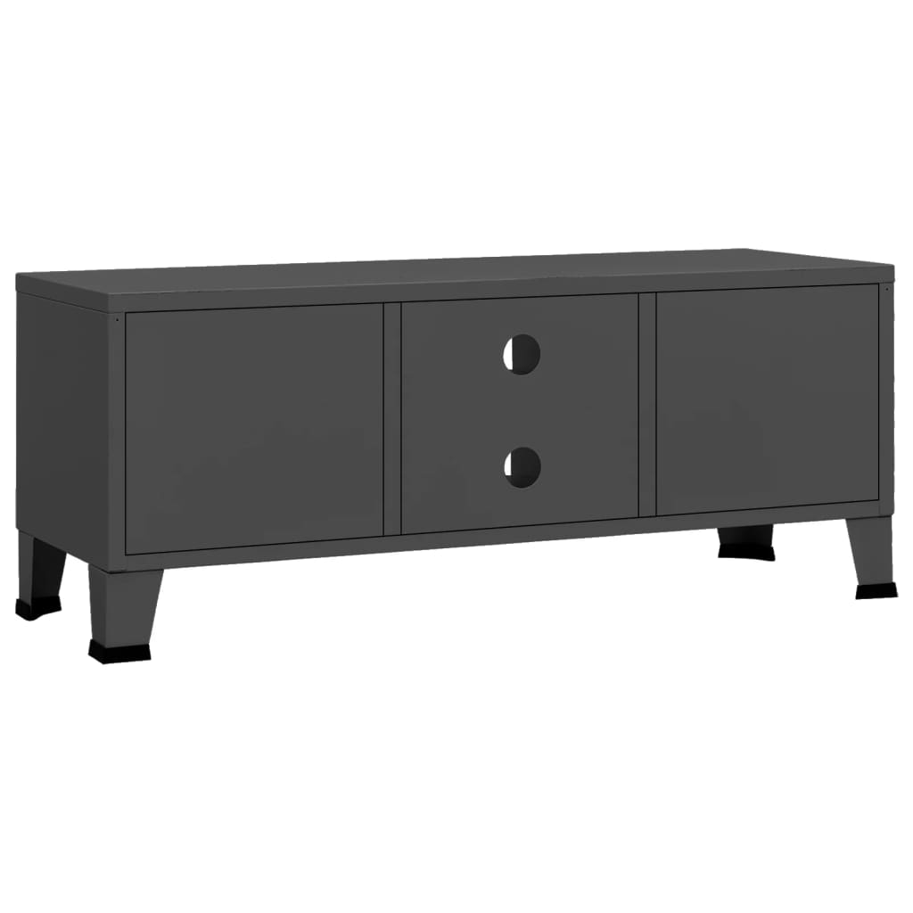 Tv-Meubel Industrieel 05X35X42 Cm Metaal Kleurig Antraciet