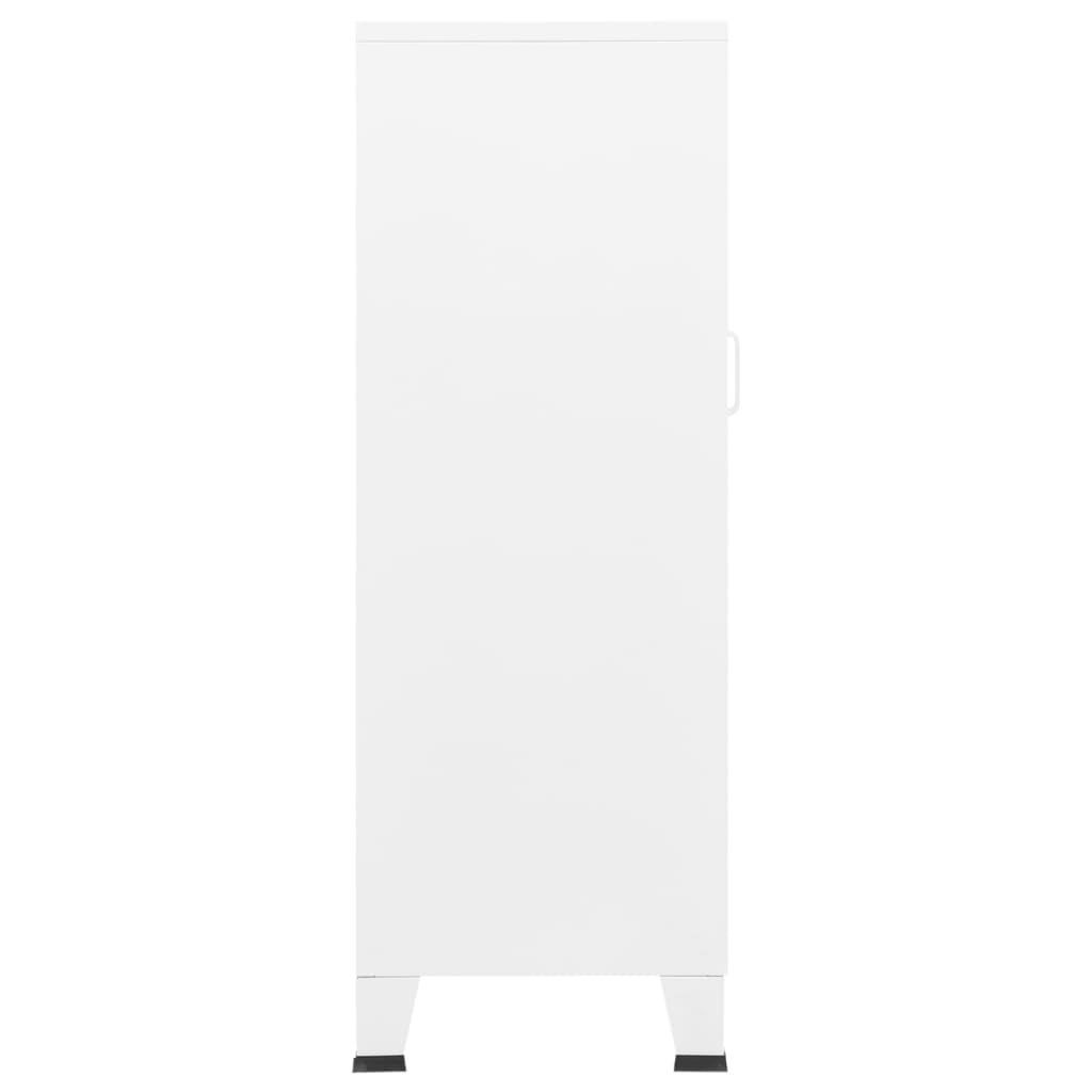 Opbergkast industrieel 70x40x115 cm metaal wit