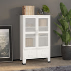 Opbergkast metaal 70x40x115 cm wit