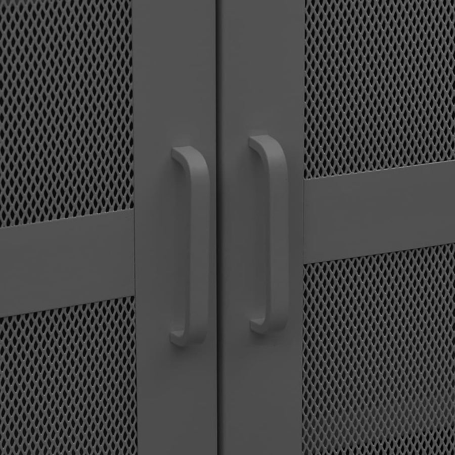 Opbergkast industrieel 70x40x115 cm metaal antracietkleurig