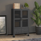 Opbergkast 70x40x115 cm metaal antraciet
