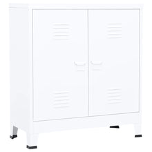 Opbergkast Industrieel 90X40X100 Cm Staal Wit