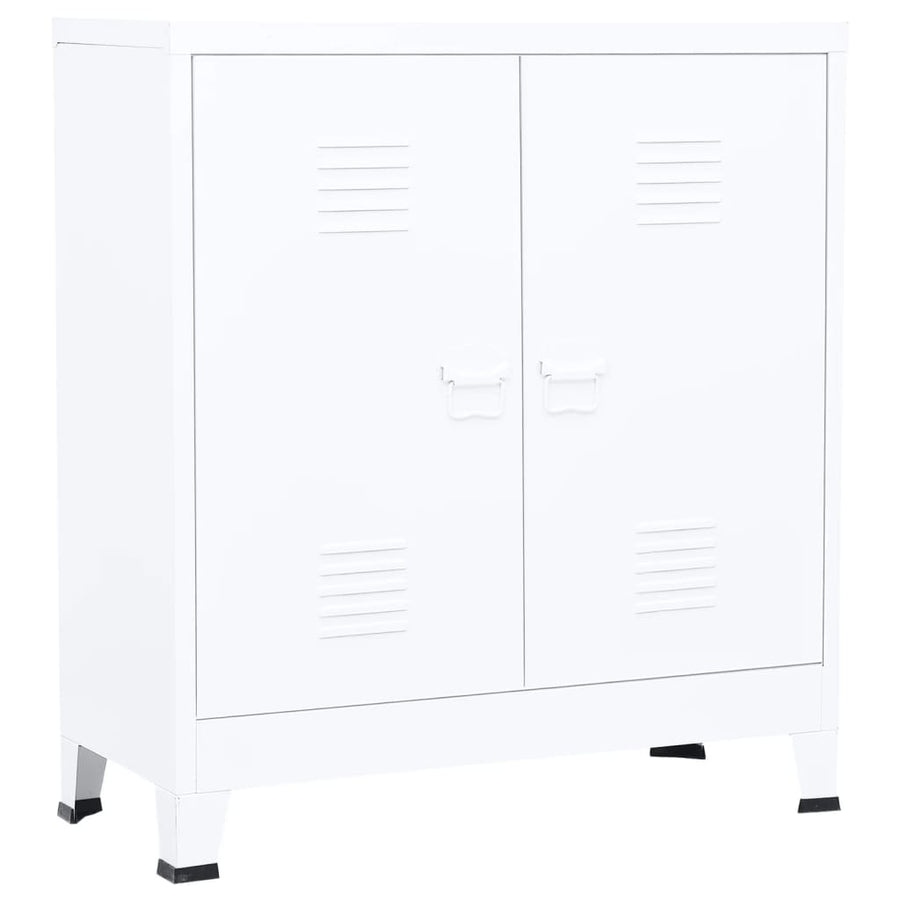 Opbergkast Industrieel 90X40X100 Cm Staal Wit