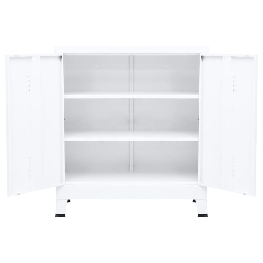 Opbergkast Industrieel 90X40X100 Cm Staal Wit
