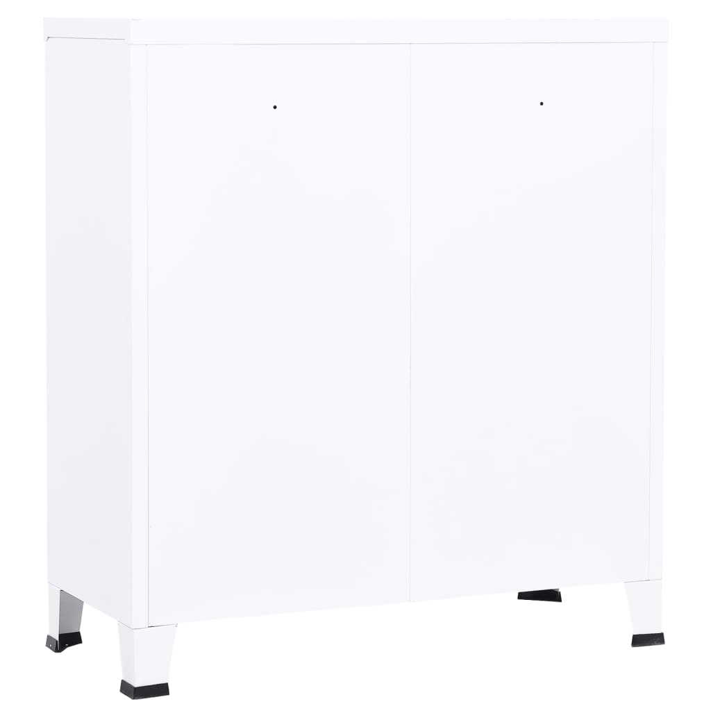Opbergkast Industrieel 90X40X100 Cm Staal Wit