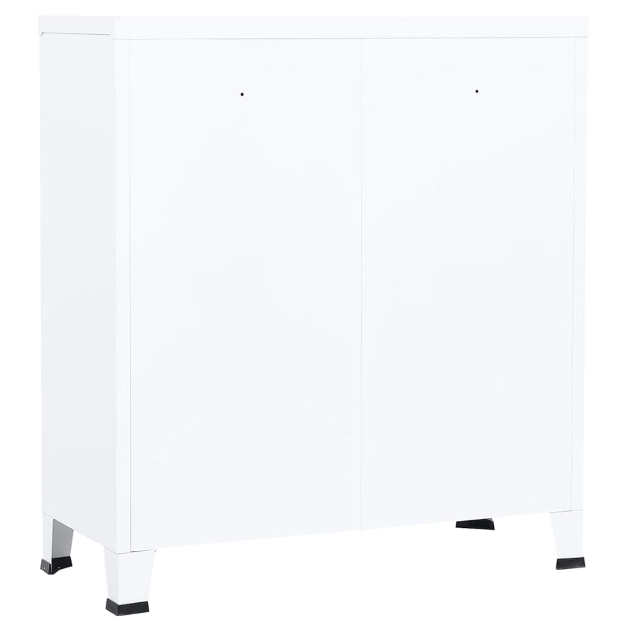 Opbergkast Industrieel 90X40X100 Cm Staal Wit