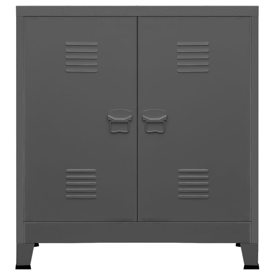 Opbergkast Industrieel 90X40X100 Cm Staal Antracietkleurig