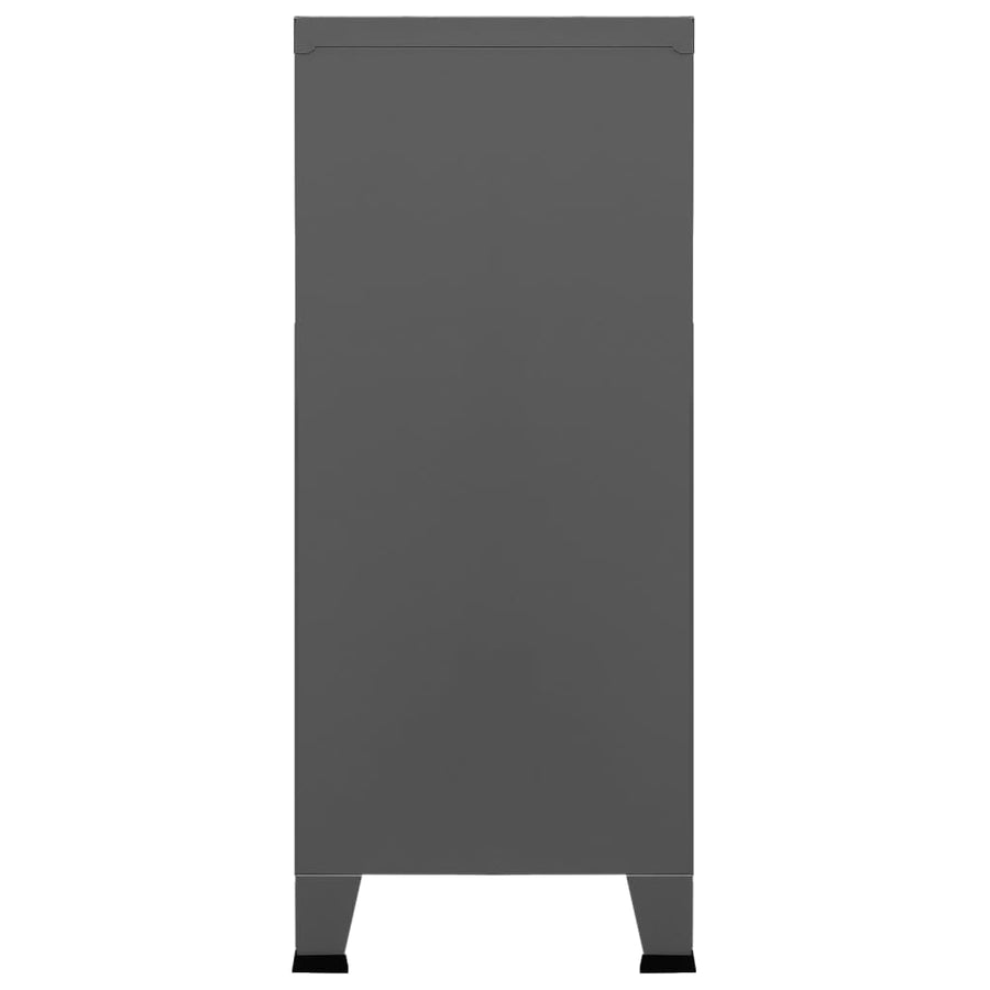 Opbergkast Industrieel 90X40X100 Cm Staal Antracietkleurig