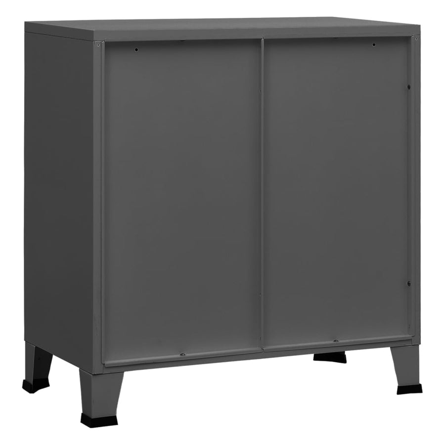 Opbergkast Industrieel 75X40X80 Cm Staal Antracietkleurig