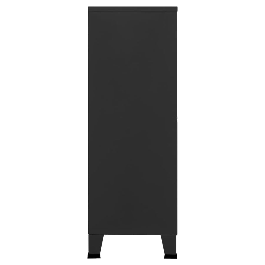 Opbergkast Industrieel 75X40X120 Cm Metaal Zwart