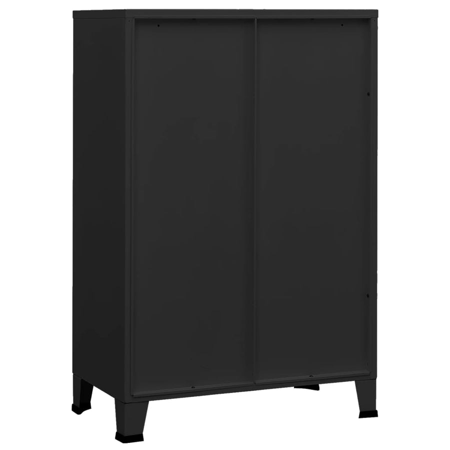 Opbergkast Industrieel 75X40X120 Cm Metaal Zwart