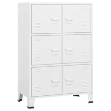 Opbergkast Industrieel 75X40X115 Cm Metaal Wit