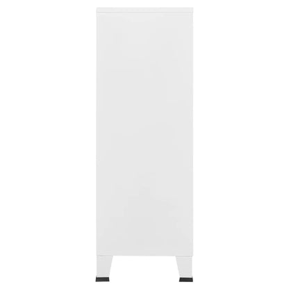 Opbergkast Industrieel 75X40X115 Cm Metaal Wit