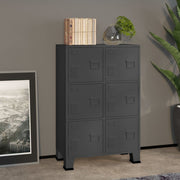 Opbergkast industrieel 75x40x115 cm metaal antraciet