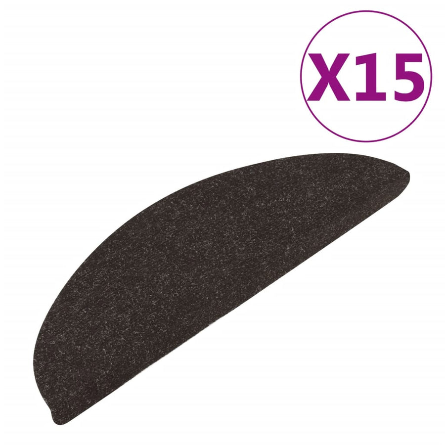 Trapmatten Zelfklevend 56X17X3 Cm 15 Zwart Halfrond (56 x 17 cm)