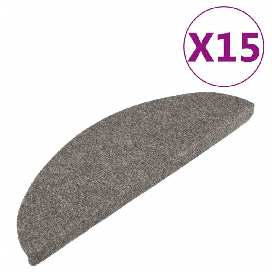 Trapmatten Zelfklevend 56X17X3 Cm 15 Grijs Halfrond (56 x 17 cm)