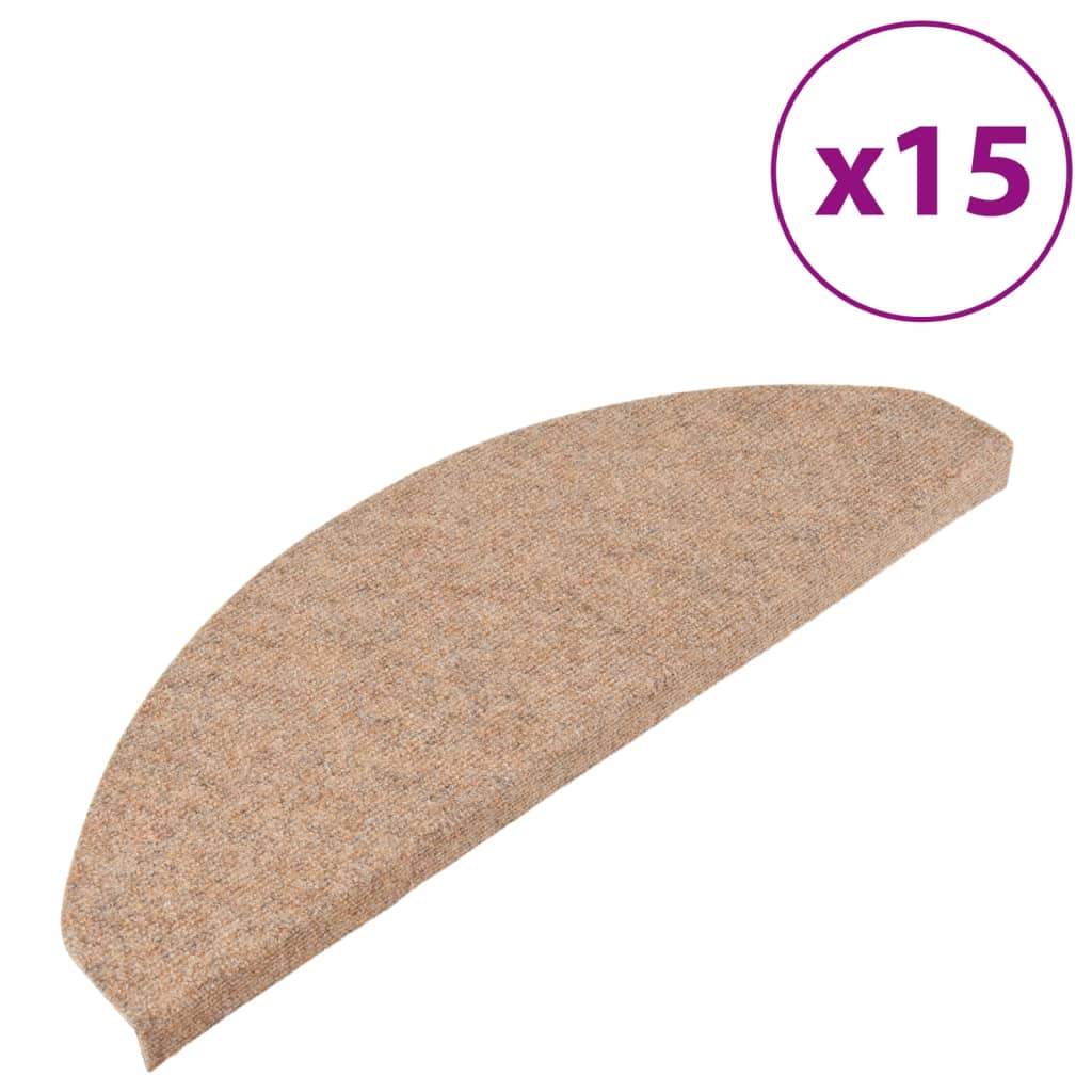 Trapmatten Zelfklevend 65X22,5X3,5 Cm 15 Beige Halfrond (65 x 22,5 cm)