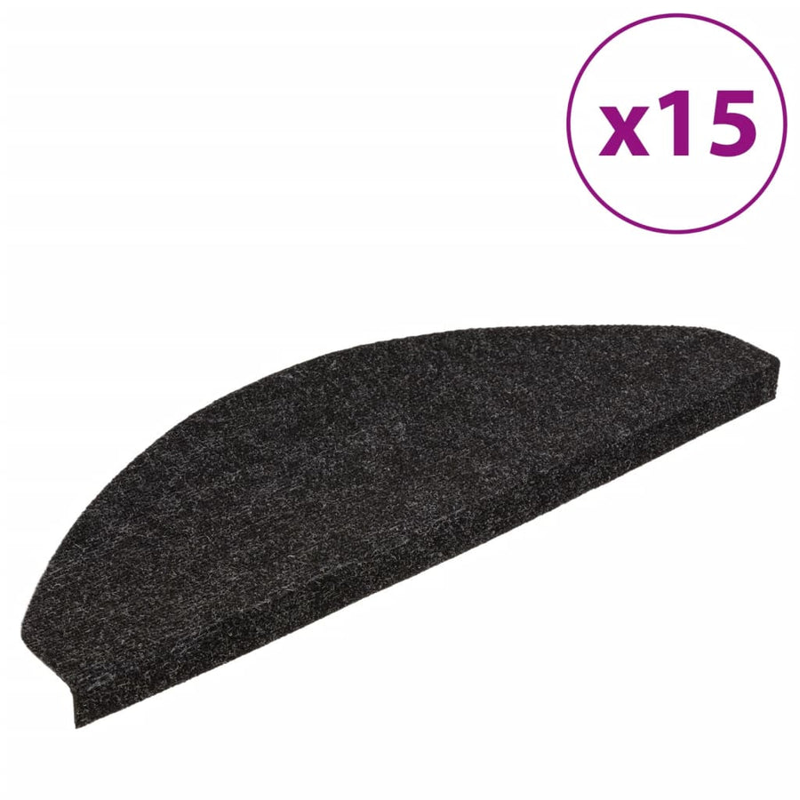 Trapmatten Zelfklevend 65X22,5X3,5 Cm 15 Antraciet Halfrond (65 x 22,5 cm)