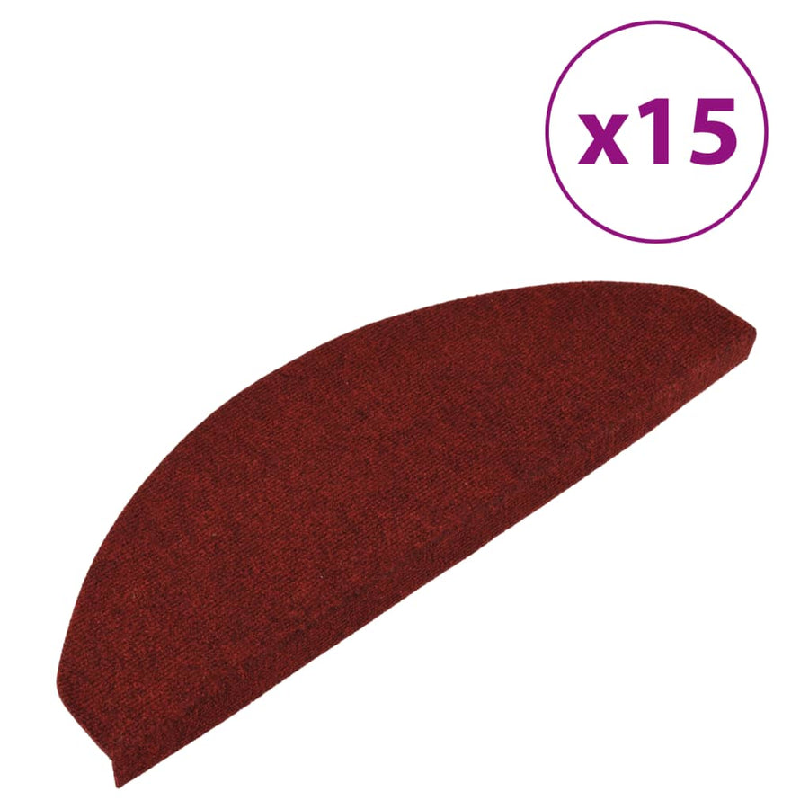Trapmatten Zelfklevend 65X22,5X3,5 Cm 15 Rood Halfrond (65 x 22,5 cm)