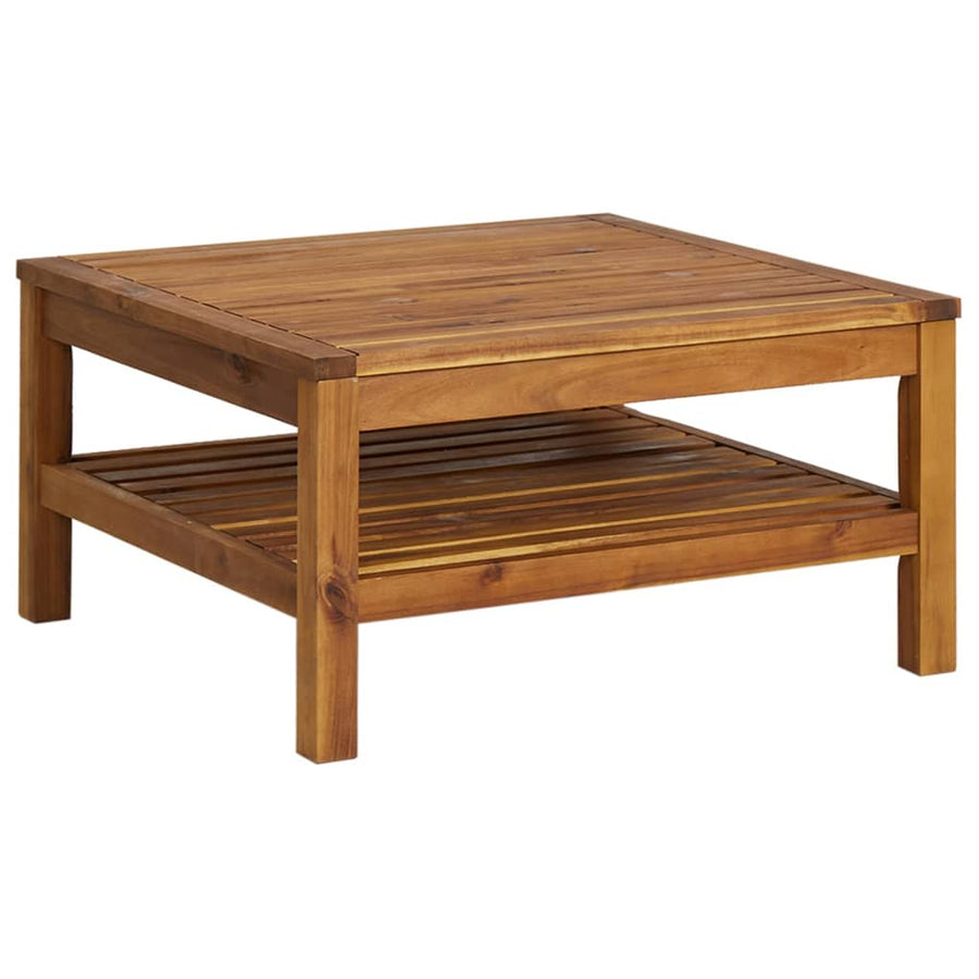 7-Delige Loungeset Met Kussens Massief Acaciahout Donkergrijs 2x hoek + 2x midden + 2x voetensteun + Tafel
