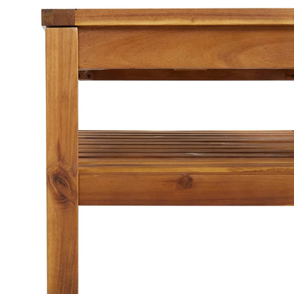 8-Delige Loungeset Met Kussens Massief Acaciahout Donkergrijs 2x hoek + 4x midden + voetensteun + Tafel