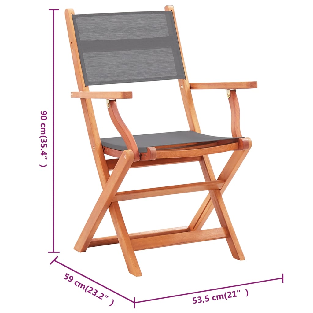Tuinstoelen Inklapbaar Eucalyptushout En Textileen 6