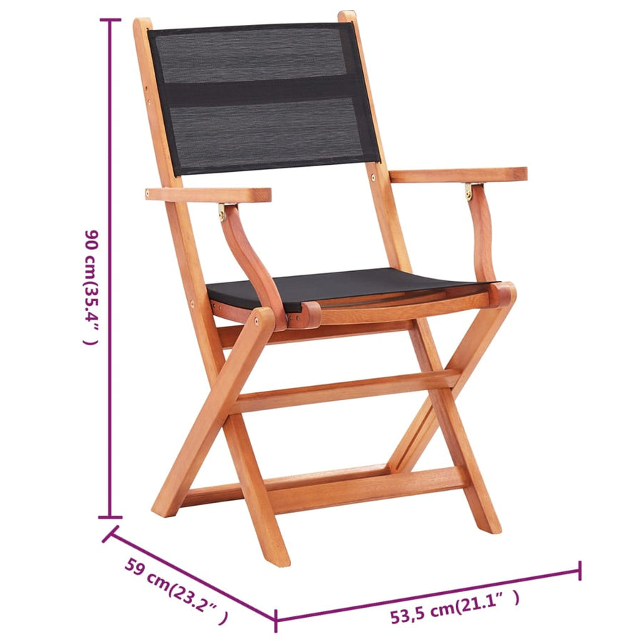 Tuinstoelen Inklapbaar Eucalyptushout En Textileen 6