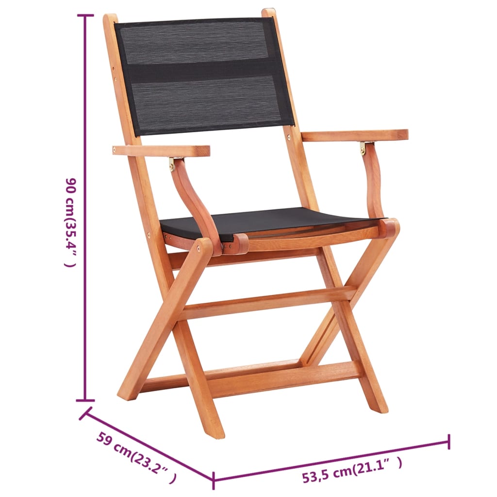Tuinstoelen Inklapbaar Eucalyptushout En Textileen 8