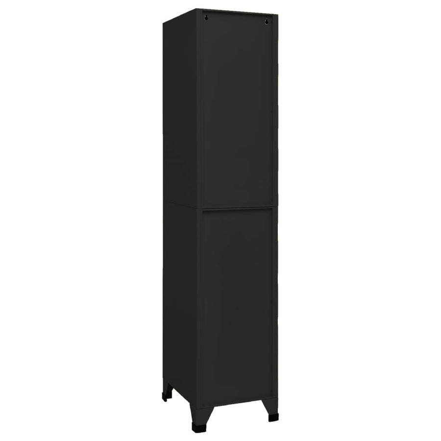 Lockerkast 38X45X180 Cm Staal Zwart