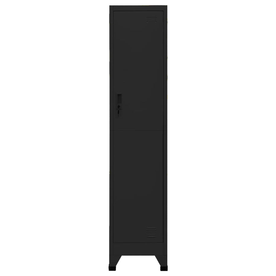 Lockerkast 38X45X180 Cm Staal Zwart
