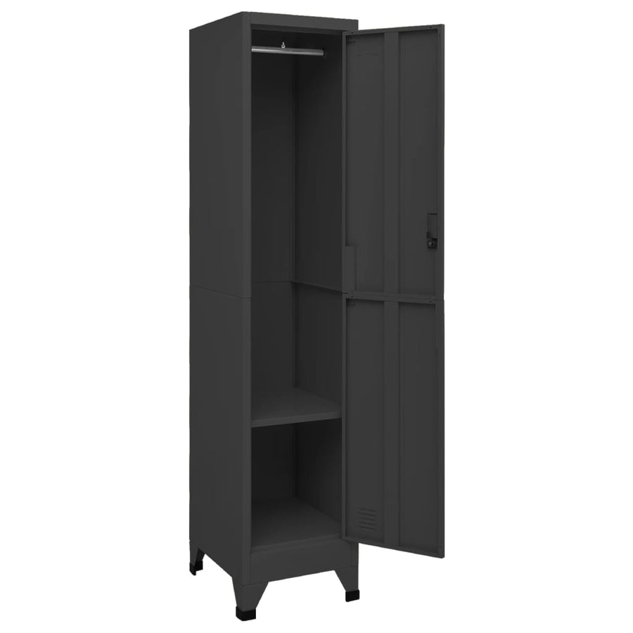 Lockerkast 38X45X180 Cm Staal Antracietkleurig