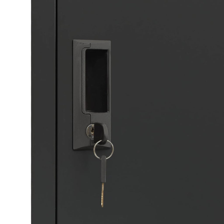 Lockerkast 38X45X180 Cm Staal Antracietkleurig