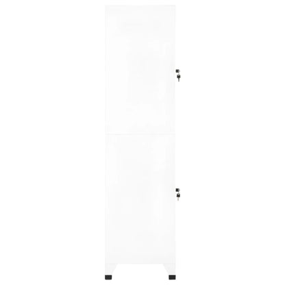 Lockerkast 38x45x180 cm staal wit