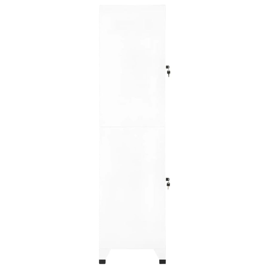 Lockerkast 38x45x180 cm staal wit