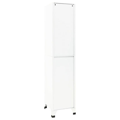 Lockerkast 38x45x180 cm staal wit