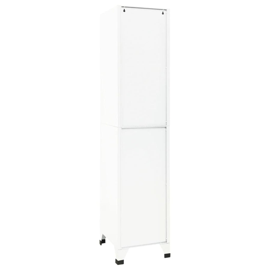 Lockerkast 38x45x180 cm staal wit