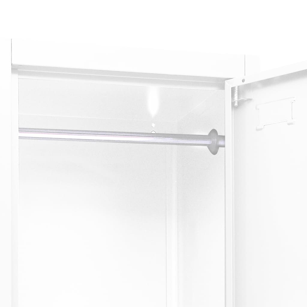 Lockerkast 38x45x180 cm staal wit
