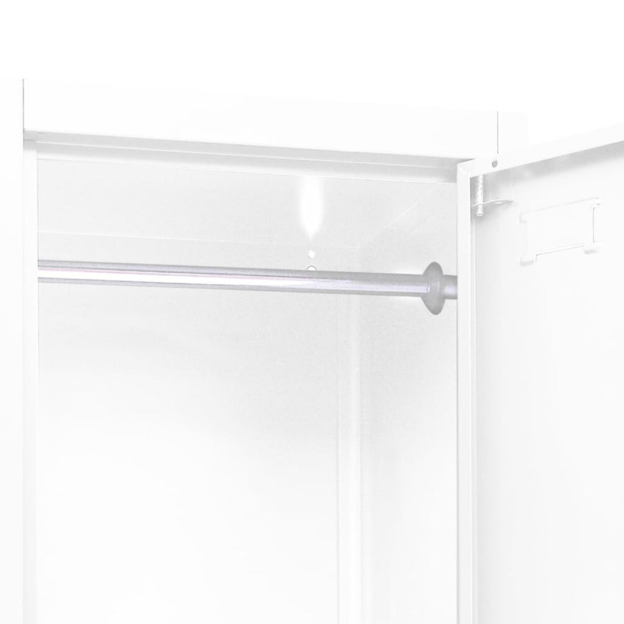 Lockerkast 38x45x180 cm staal wit