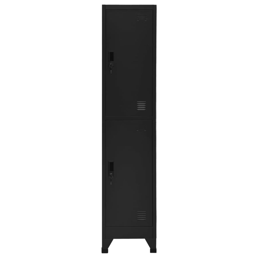 Lockerkast 38X45X180 Cm Staal Zwart